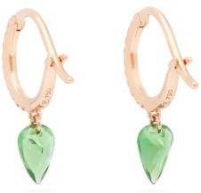 Raphaele Canot Set Free Diamond, Tsavorite & 18kt Gold Earrings - Green Multi