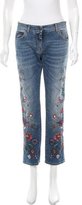 Thumbnail for your product : Etro Floral Embroidered Straight-Leg Jeans
