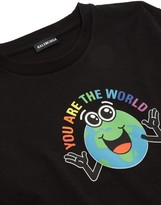 Thumbnail for your product : Balenciaga Kids You Are The World-print Cotton T-shirt - Black Multi