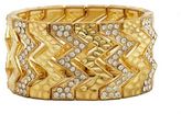 Thumbnail for your product : Charlotte Russe Metallic Chevron Stretch Bracelet