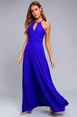 Lulus Beauty and Grace Navy Blue Maxi Dress