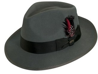 Scala Men's 'Classico' Wool Felt Snap Brim Hat - Grey