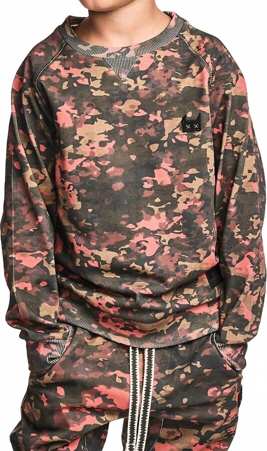 Munster Adventure Crew Sweatshirt In Camo Print