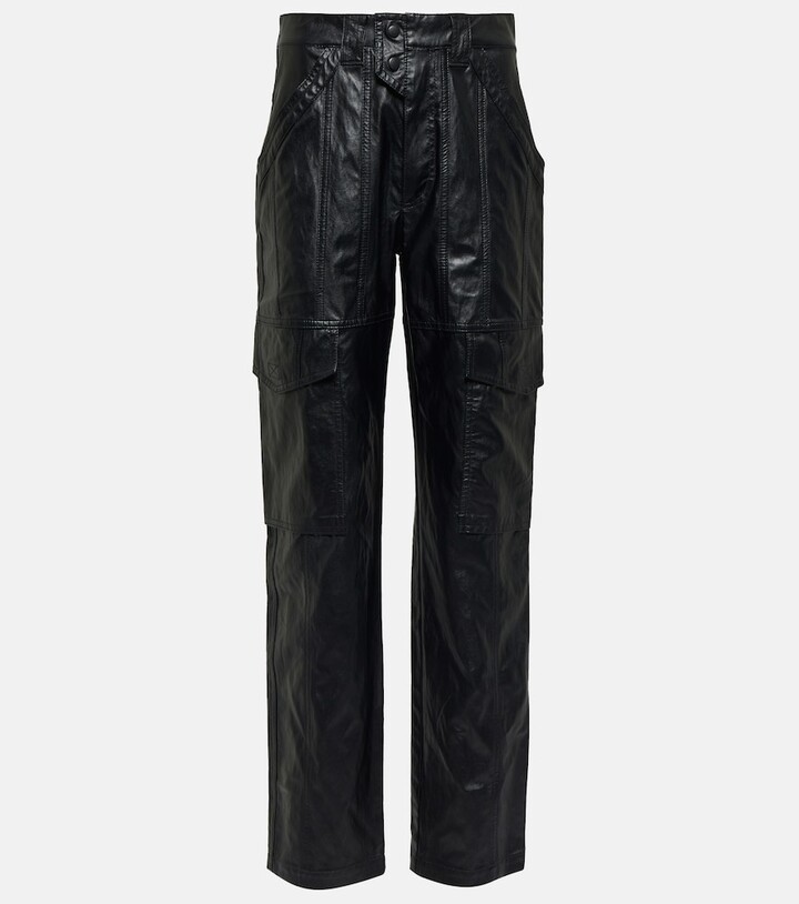 Etoile Isabel Marant Vayonili faux leather cargo pants - ShopStyle
