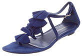 Thumbnail for your product : Loeffler Randall Ruffle-Accented T-Strap Sandals