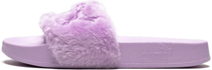 puma fur slide sandals