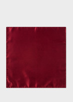 Thumbnail for your product : Men's Burgundy Plain Silk Pocket Square