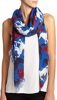Thumbnail for your product : Stella McCartney Horse Printed Scarf