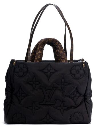 Vuitton Bnib Raffia Shoulder Bag Black - Vintage Lux