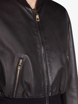 Thumbnail for your product : Dolce & Gabbana Ribbed Waist Lambskin Jacket