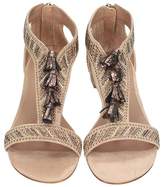 Thumbnail for your product : Lola Cruz Beige Suede Flat Sandal