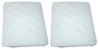 American Baby Company Waterproof fitted Quilted Portable/Mini Crib Mattress Pad Cover, 2-Count by