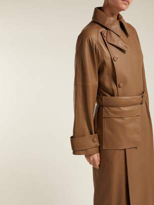 Joseph Stafford Leather Trench Coat - Womens - Brown