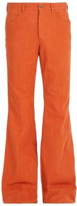 Gucci Cotton Denim Flared Trousers - Mens - Orange
