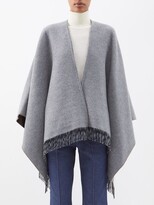 Thumbnail for your product : Fendi Reversible Ff-jacquard Wool-blend Shawl - Grey Multi