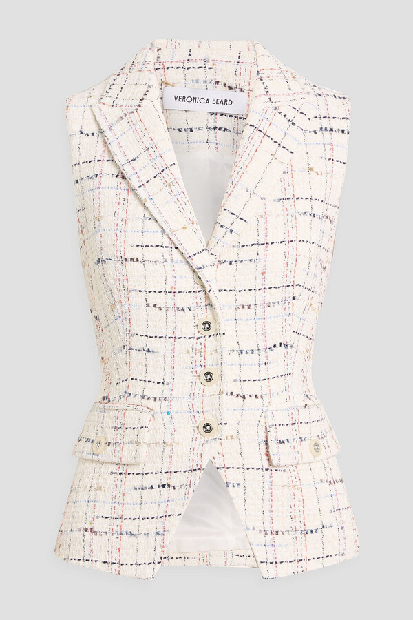 Veronica Beard Benny cotton-blend tweed vest