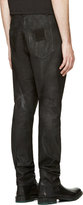 Thumbnail for your product : Julius Black Panelled Lambskin Trousers