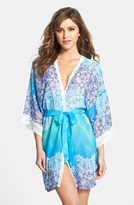 Thumbnail for your product : Jonquil 'Bella Blue' Lace Trim Ombré Robe