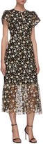 Thumbnail for your product : Self-Portrait Sequin embellished short sleeve mesh midi dress