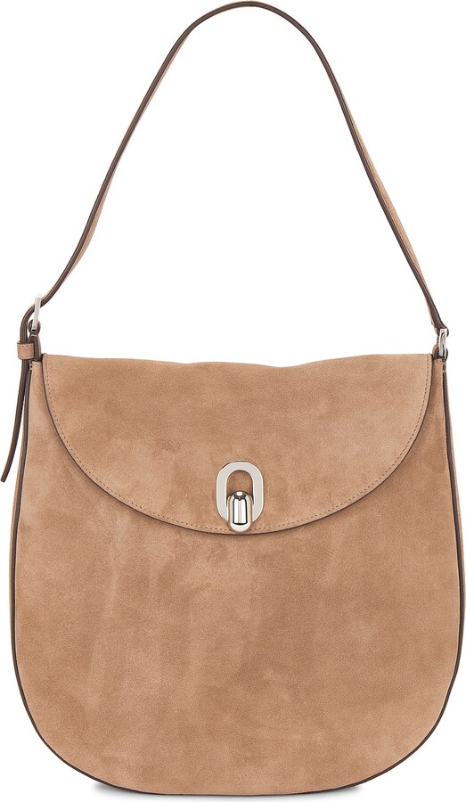 Savette Large Tondo Hobo Bag in Taupe