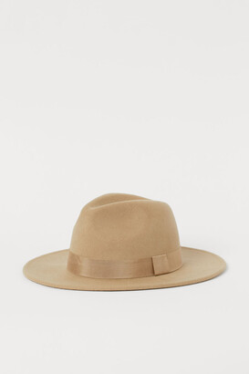 H&M Felted Wool Hat - Beige