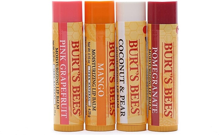  Burts Bees Pink Grapefruit, Mango, Coconut And Pear, And  Pomegranate Lip Balm Pack, Lip Moisturizer