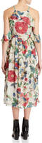 Thumbnail for your product : Semi-Couture Semicouture Floral Cold Shoulder Midi Dress