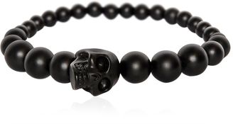 Alexander McQueen Skull Onyx Ball Bracelet
