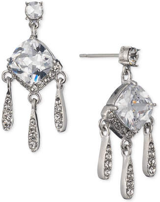 Carolee Silver-Tone Cubic Zirconia Mini Chandelier Earrings