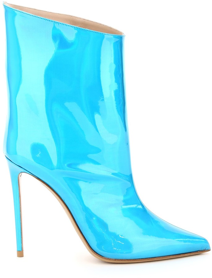 Alexandre Vauthier hologram blue alex boots - ShopStyle