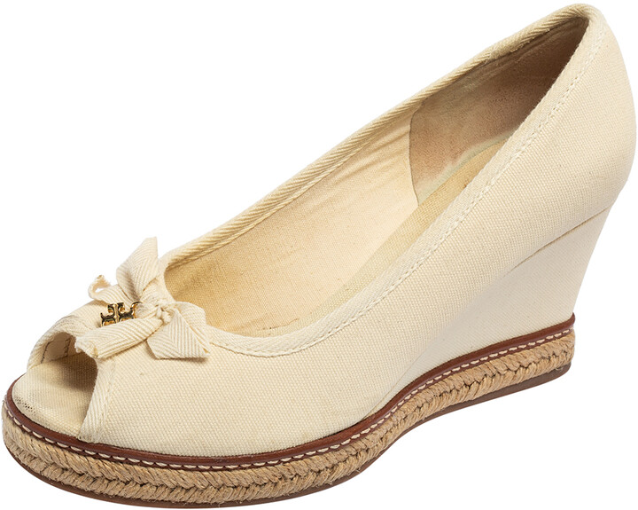 Tory Burch Women's White Wedges | ShopStyle