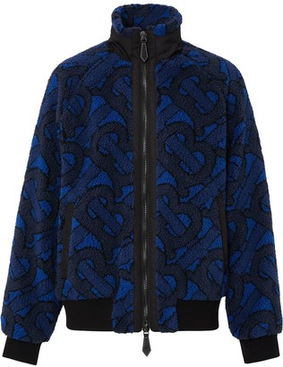 Burberry monogram motif fleece jacket Clearance