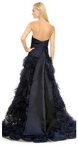 Thumbnail for your product : Monique Lhuillier Rosette Embroidered Gown