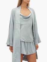 Thumbnail for your product : Skin Tara Silk-blend Satin Pyjama Camisole - Light Blue