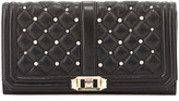 Thumbnail for your product : Rebecca Minkoff Love Pearly Quilted Turn-Lock Clutch Bag, Black