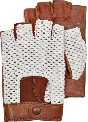 RIDING GLOVES BROWN COTTON DRIVING 