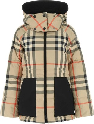 Burberry Checked Hooded Puffer Jacket