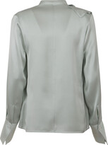 Thumbnail for your product : Jil Sander Fitted Blouse With Stand Collar, Draped Front.