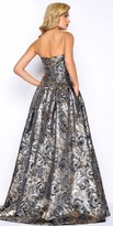 Thumbnail for your product : Mac Duggal Strapless Metallic Floral Embroidered Ball Gown