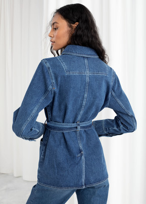 And other stories Belted Workwear Denim Jacket