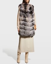 Thumbnail for your product : Gorski Chevron Fox Fur Vest