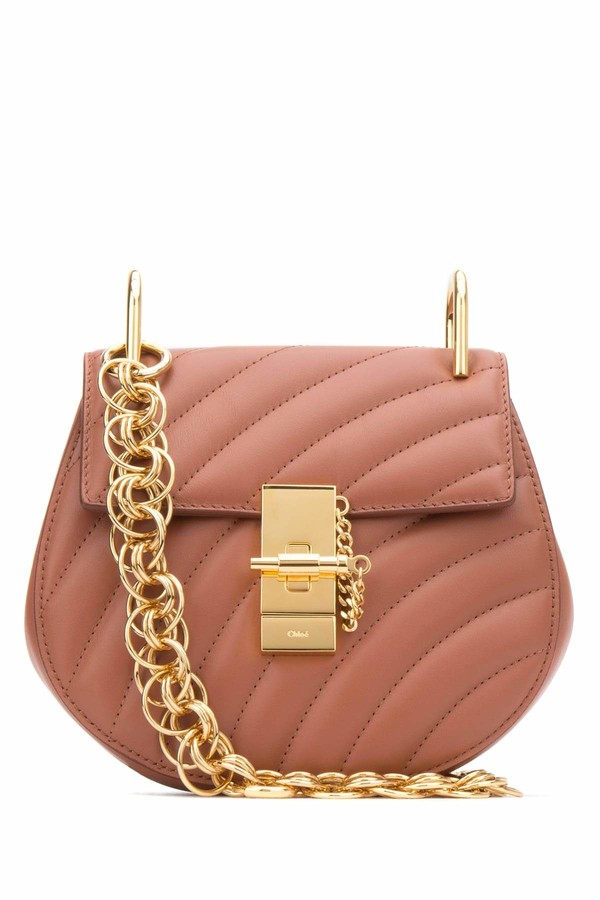 chloe quilted mini drew