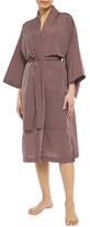 Thumbnail for your product : ELSE Dixie Belted Striped Cotton-blend Robe