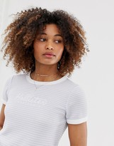 Thumbnail for your product : Hollister t-shirt in stripe with logo