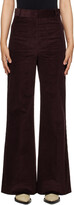 Thumbnail for your product : Victoria Beckham Burgundy Alina Trousers