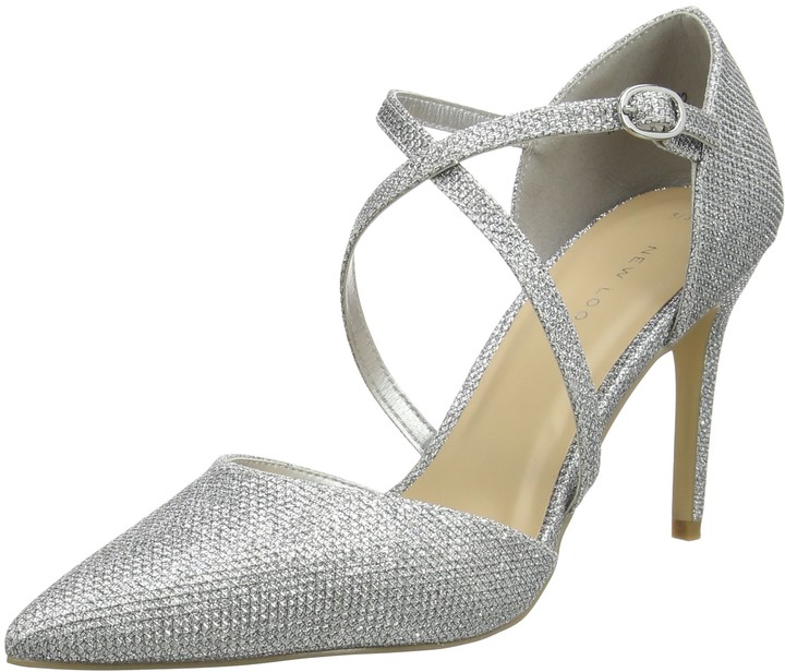 new look silver shoes