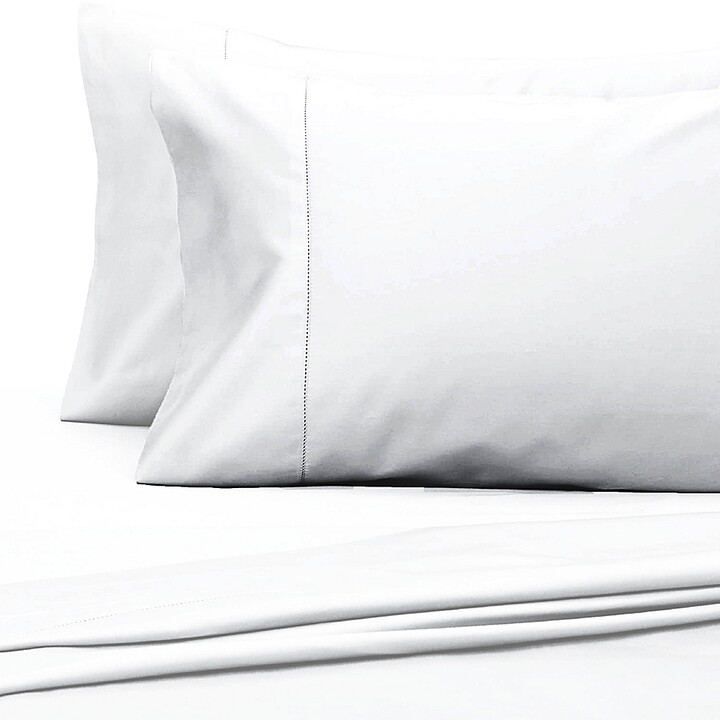 Everhome Egyptian Cotton 700-Thread-Count Queen Flat Sheet In White Bright  White - ShopStyle