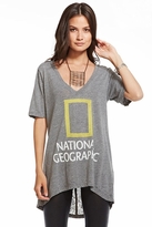 Thumbnail for your product : Chaser LA National Geographic Deep V Boyfriend Tee in Streaky Grey