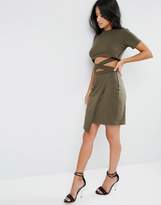 Thumbnail for your product : ASOS Petite PETITE T-shirt Mini Bodycon Dress with Cut About Straps