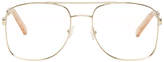 Thumbnail for your product : Chloé Gold Aviator Glasses